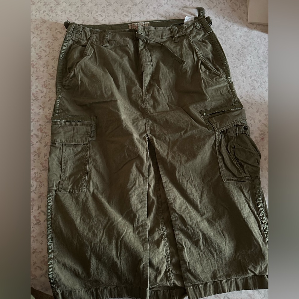 Abercrombie & Fitch Olive Green Cargo Skirt
